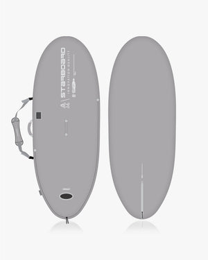 Grey soft-top inflatable paddleboard in Windsurf Board Bag - Kode
