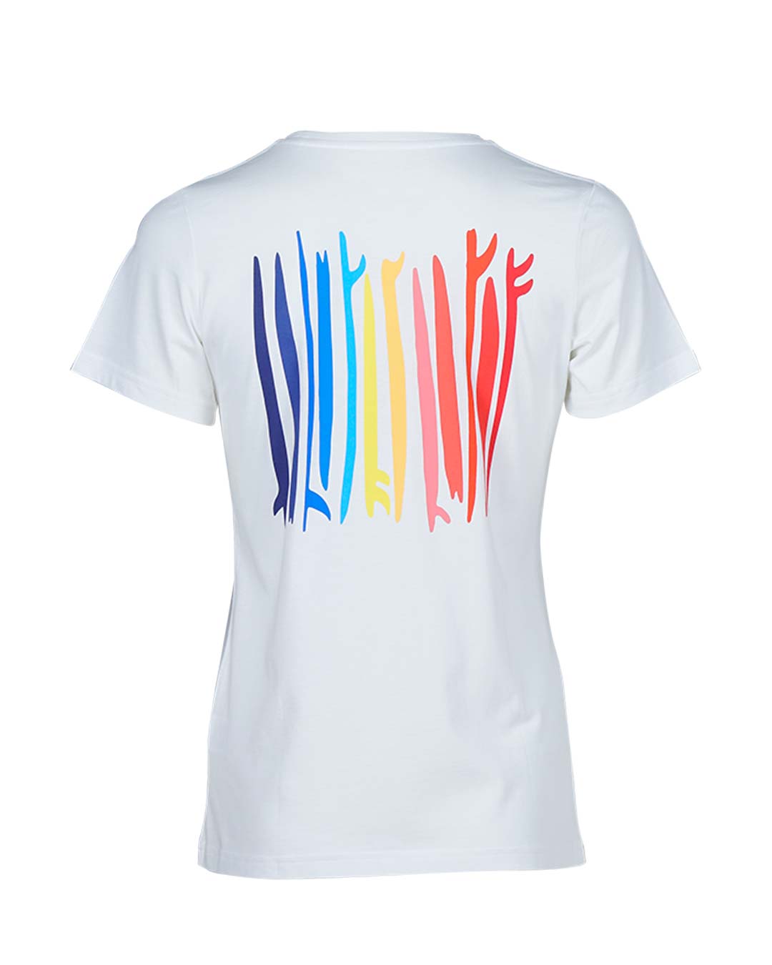 White 2024 Starboard Women’s Rainbow Tee, short sleeves