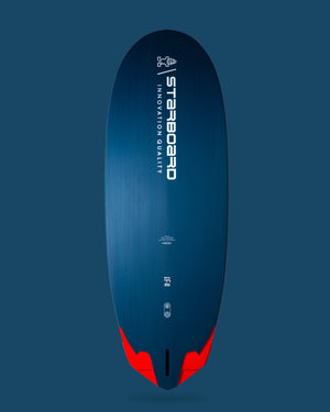 2024 iSonic Windsurf Board with sleek dark blue and red starboard design
