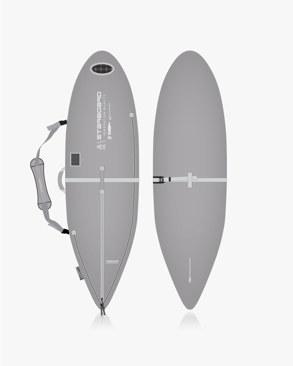 Gray 2019 Starboard 7’6’’ Soft Top SUP Foilboard in Ace Foil Bag