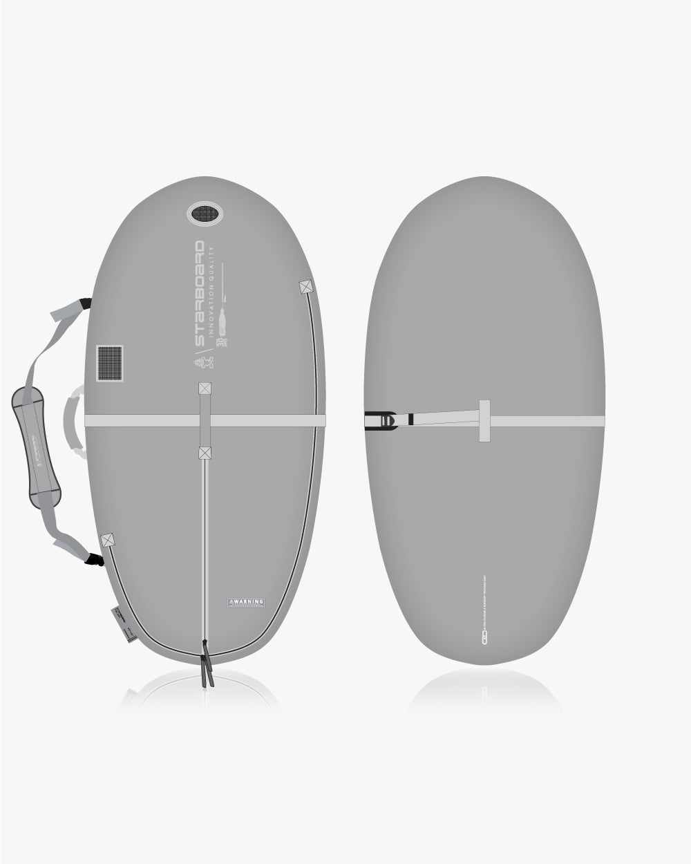 2019 Naish Hover 8’6’’ SUP board with leash in waste2wear Foilboard Bag