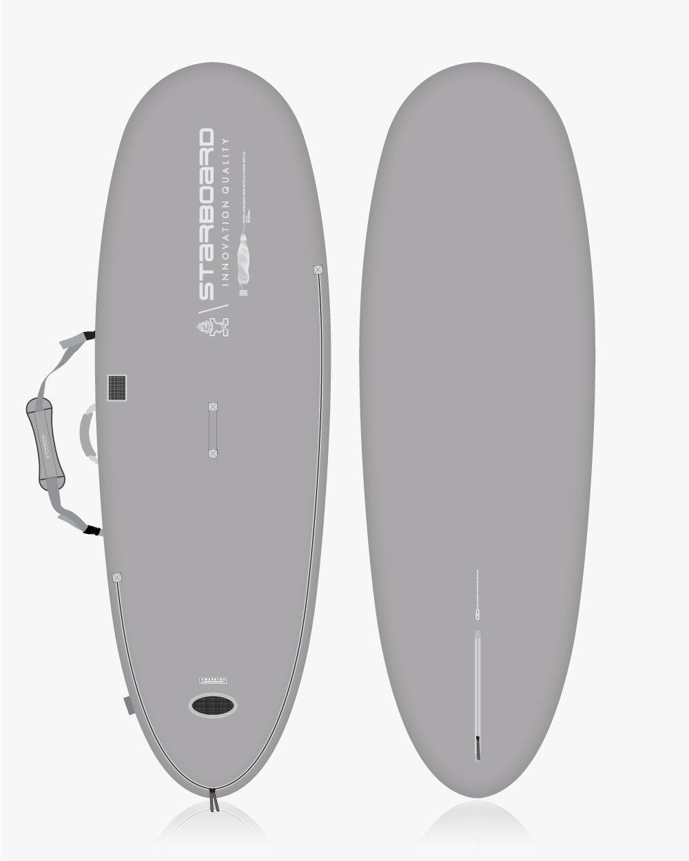 Grey Stargazer soft-top inflatable paddleboard in Windsurf Board Bag - Start 2