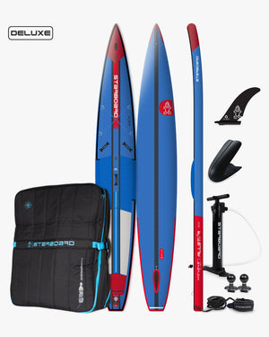 2025 All Star Inflatable Paddle Board with blue red SUP and accessories