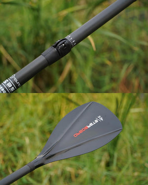 Black and red kayak blade add-on paddle with adjustable grip