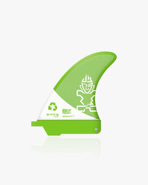 Green SUP Center Fin with Armacore white recycling graphic