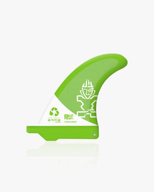Green SUP Center Fin with Armacore white graphic and recycled label