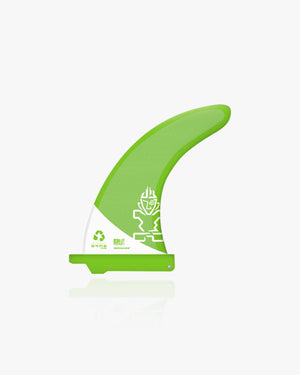 Green SUP Center Fin with Armacore white logo and recycling symbol