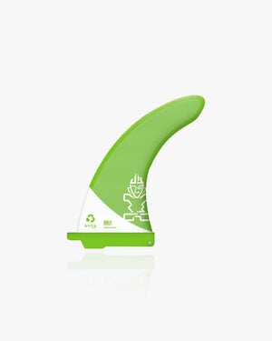 Green SUP Center Fin with Armacore white logo and recycling symbol