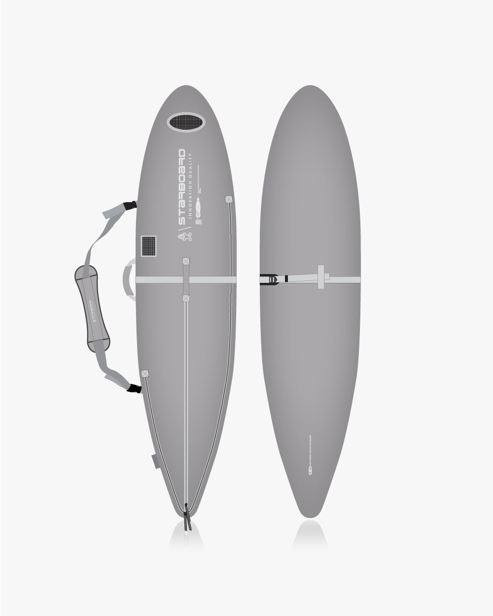 Grey 2019 Channel Islands 8’6’’ soft top surfboard in Ace Foil Lightning bag
