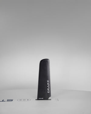 Black drake fin on GO 152 Windsurf Board, sleek and durable