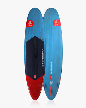 2019 Starboard 8β6ββ carbon fiber Longboard SUP with red blue accents