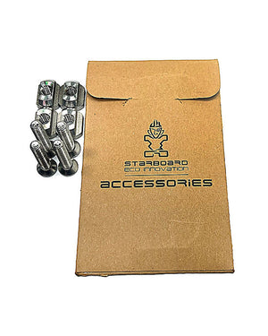 Silver Air Foil Screw Set with starboard bolts and nuts in packaging