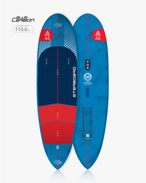 2025 Above Foilboard: Blue carbon SUP with red accents, black grip