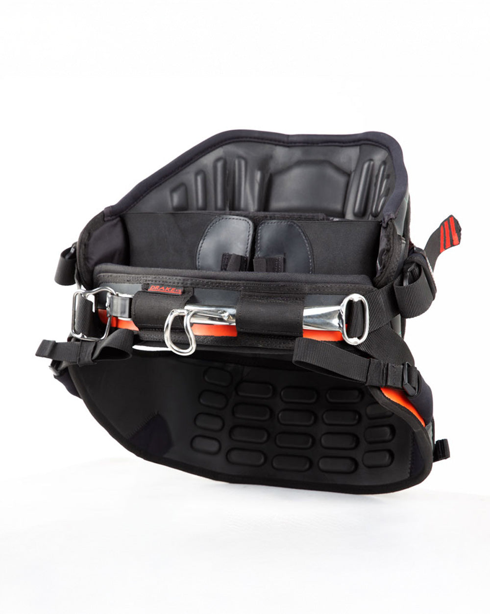 Jim Drake black and orange X-15 slalom harness tool belt with pockets