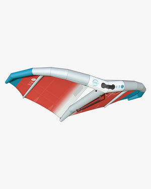 FreeWing AIR v5 red white inflatable paddle board with blue accents