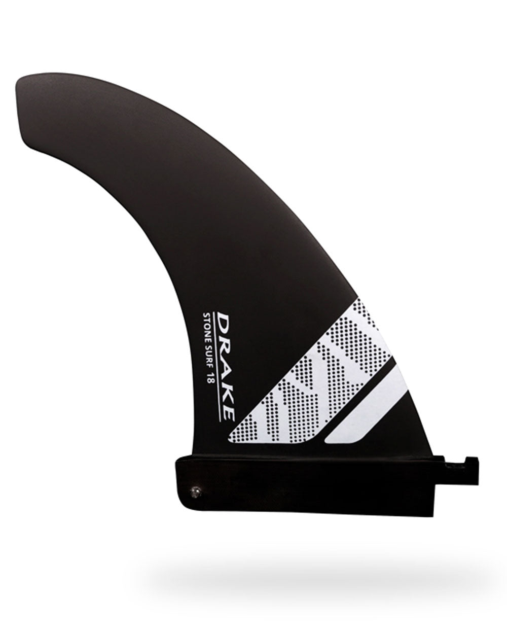 Black Drake Stone G10 surf windsurf fin, perforated design