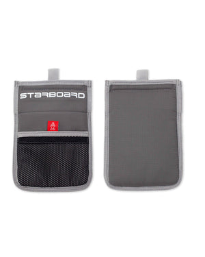 Grey Fin Pouch starboard paddle board leash holder with mesh pocket and strap