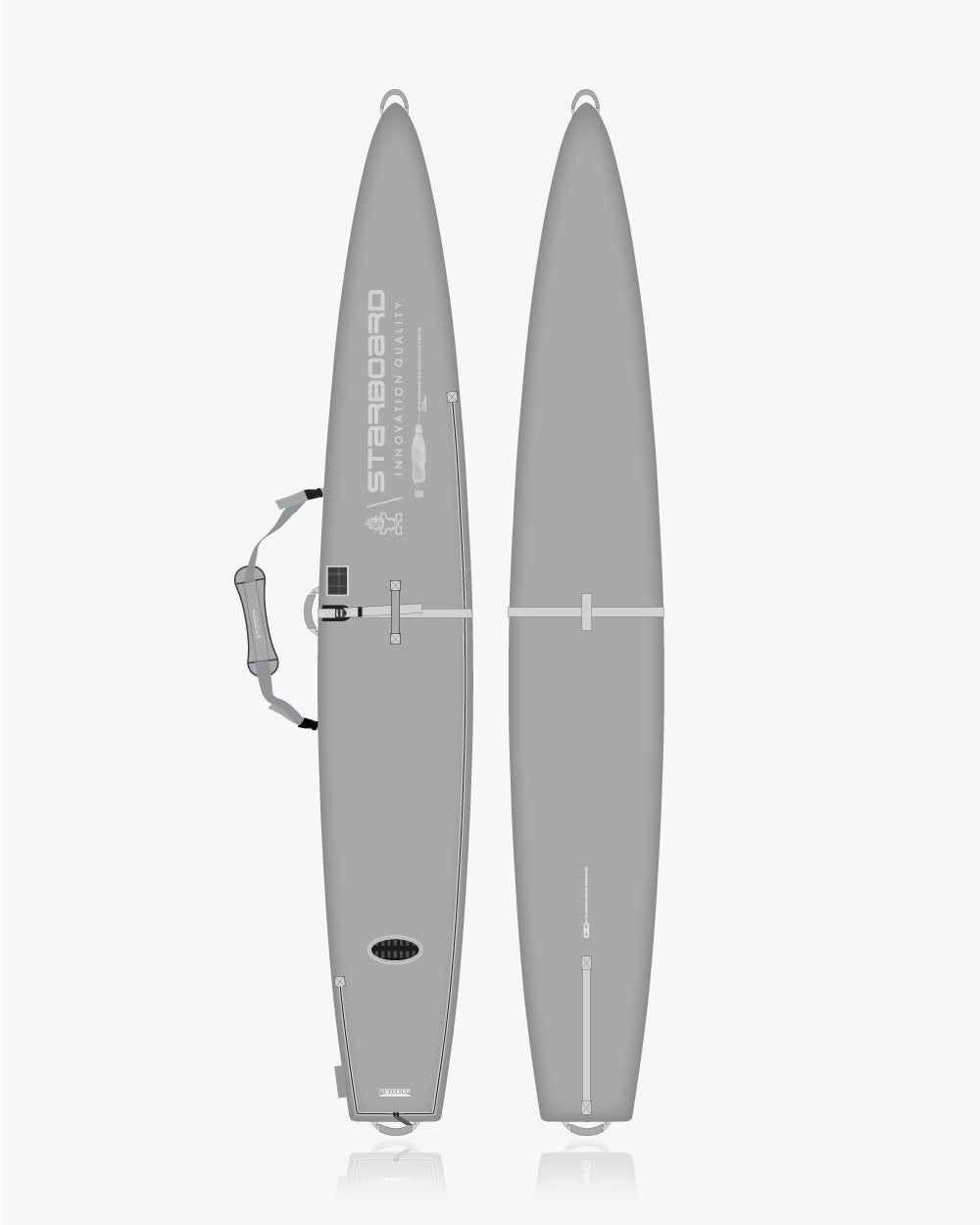 2019 silver black inflatable paddleboard with handle for Race Bag Kids All Star