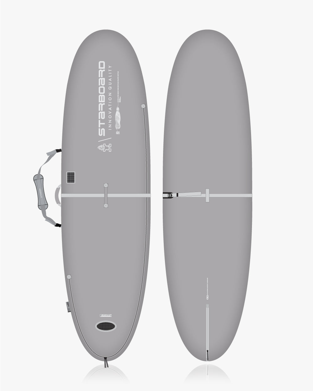 Gray 2019 Stereoboards 8’6’’ inflatable paddleboard in SUP Bag Go Surf 10’6’’ x 31
