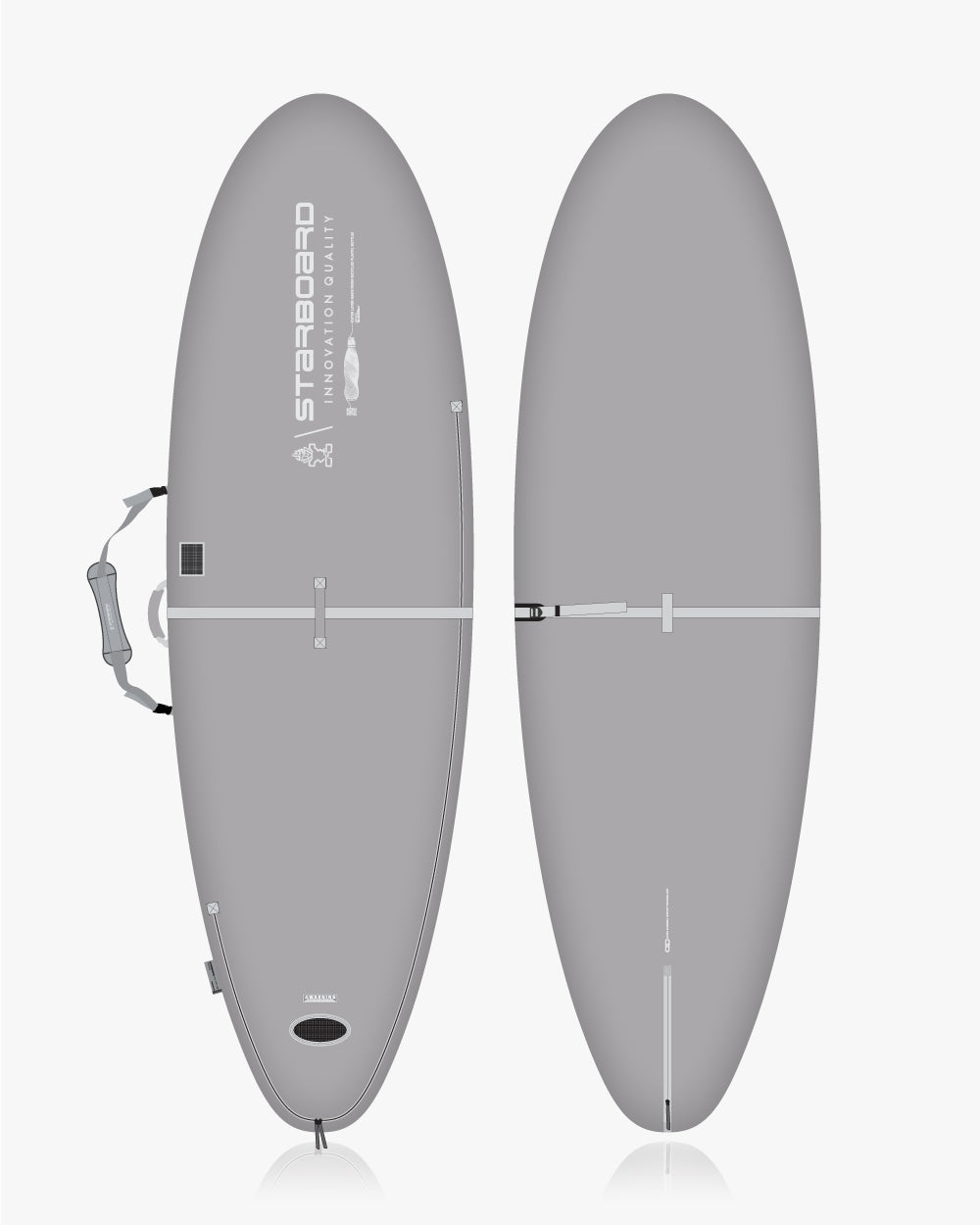 Gray black 2019 Starboard 8’6’’ soft top SUP board in SUP Bag Whopper