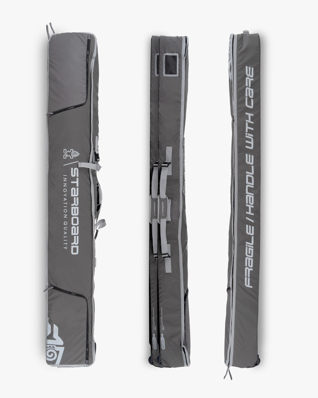 SUP Wheel Travel Paddle Soft Bag with gray black accents