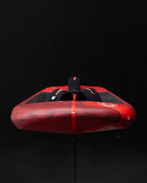 Red and black iGnite Wing foilboard with white design