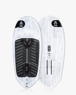 IGnite Wing Foilboard with white gray wood grain and black grip