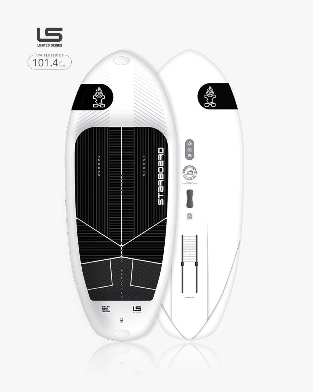 Sleek 10’6” white black carbon fiber 2025 Wingboard Foil Board