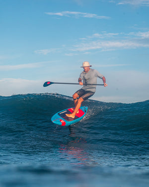 2025 Ace Foil Foilboard with blue red SUP and black oar