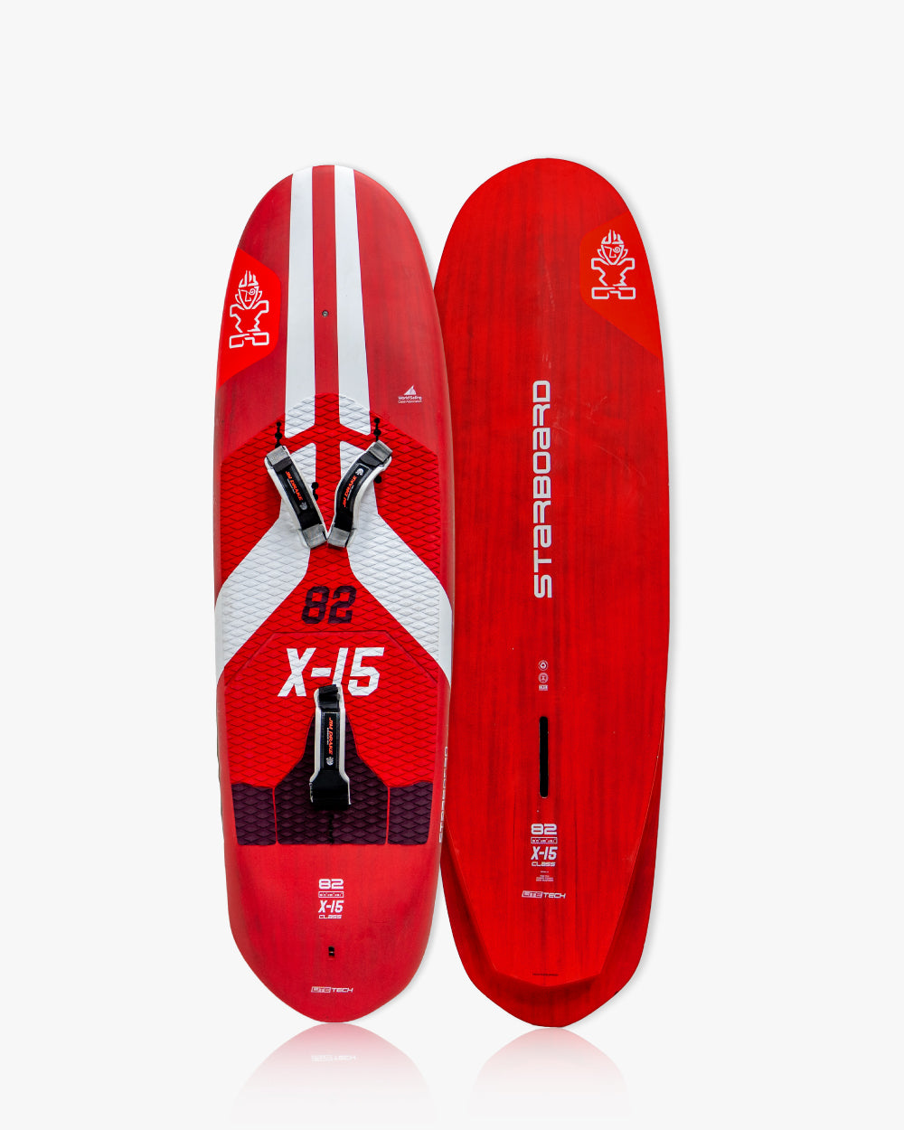 Red Starboard X-15 Foilboard windsurfing board with white and gray accents