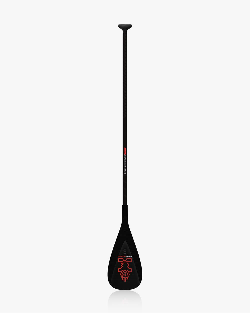 2024 Enduro Prepreg Carbon Paddle with black blade, red white design, adjustable shaft