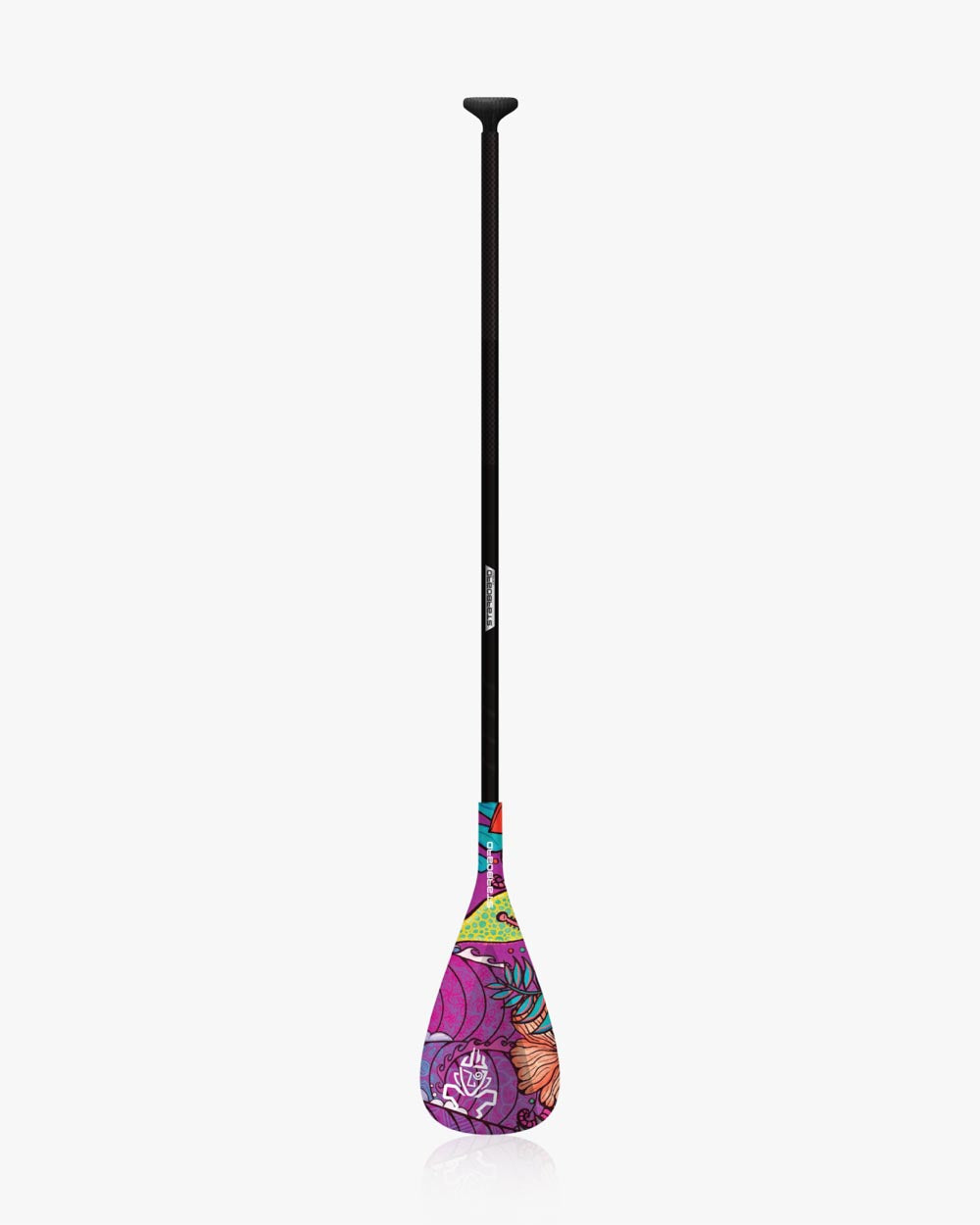 2024 Enduro Tiki Tech Sun Paddle: purple green floral fiberglass design