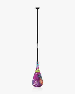 2024 Enduro Tiki Tech Sun Paddle: purple green floral fiberglass design