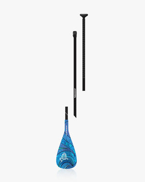 2024 Enduro Tiki Tech Wave Paddle with blue white blade black adjustable shaft