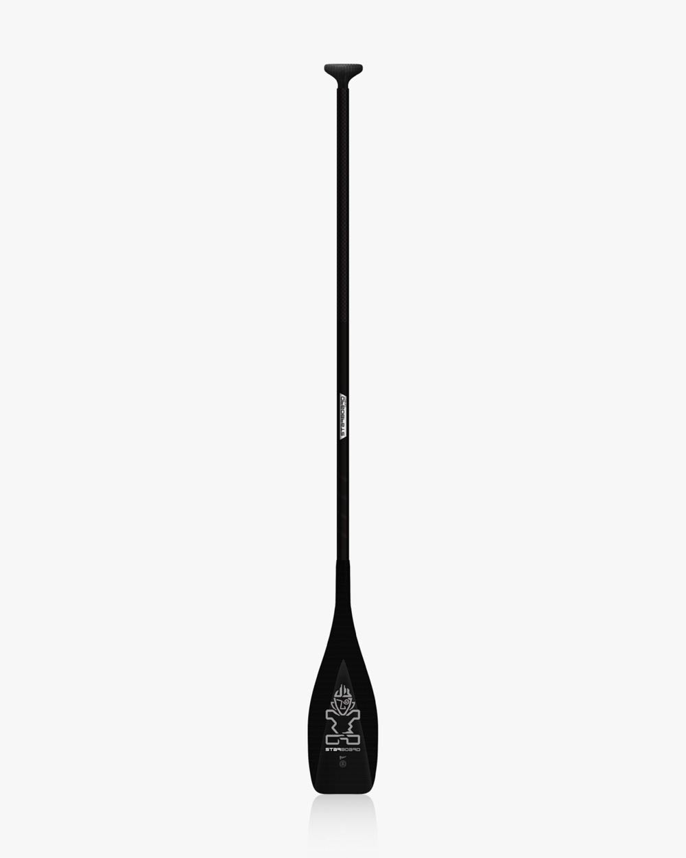 2024 Lima Carbon Paddle: Black fiberglass kayak paddle with white logo and handle