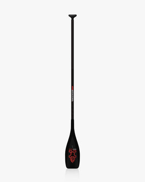 2024 Lima Prepreg Carbon Paddle with black shaft, red skull design, adjustable length, and foam grip