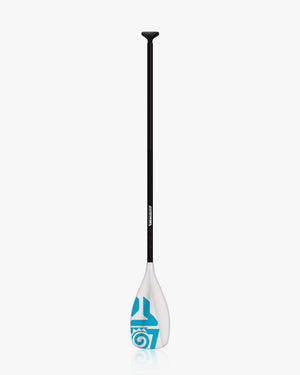 2024 Tufskin white and teal stand-up paddle with black handle