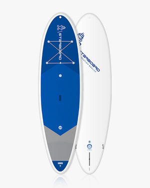 2019 Starboard 8’6’’ carbon fiber SUP board in blue and white for 2024 Whopper
