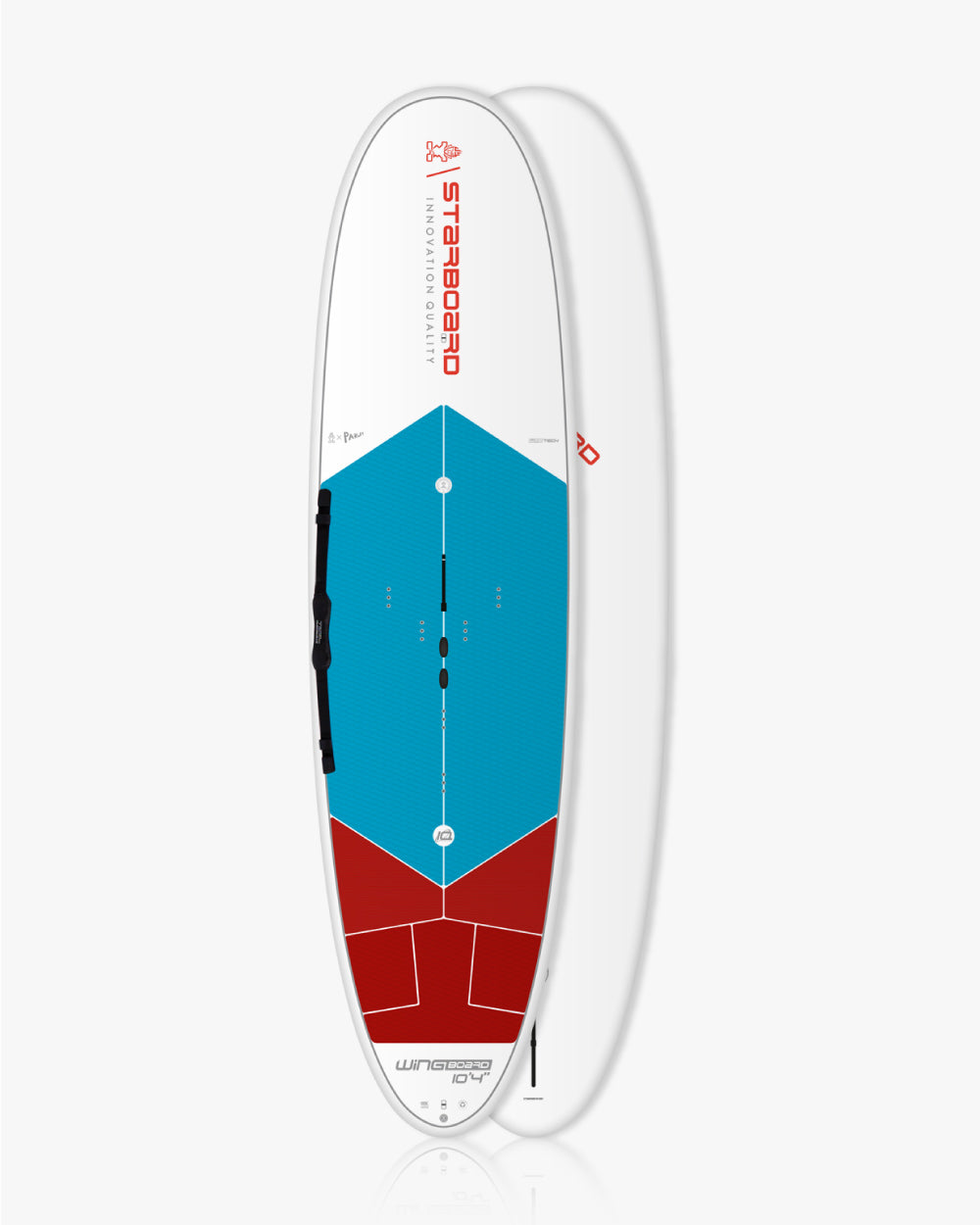 2019 Starboard 13’6” carbon fiber SUP board in blue/red accents, white deck