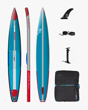 2019 Naish Nalu 8’6’’ SUP board in star inflatable red blue design
