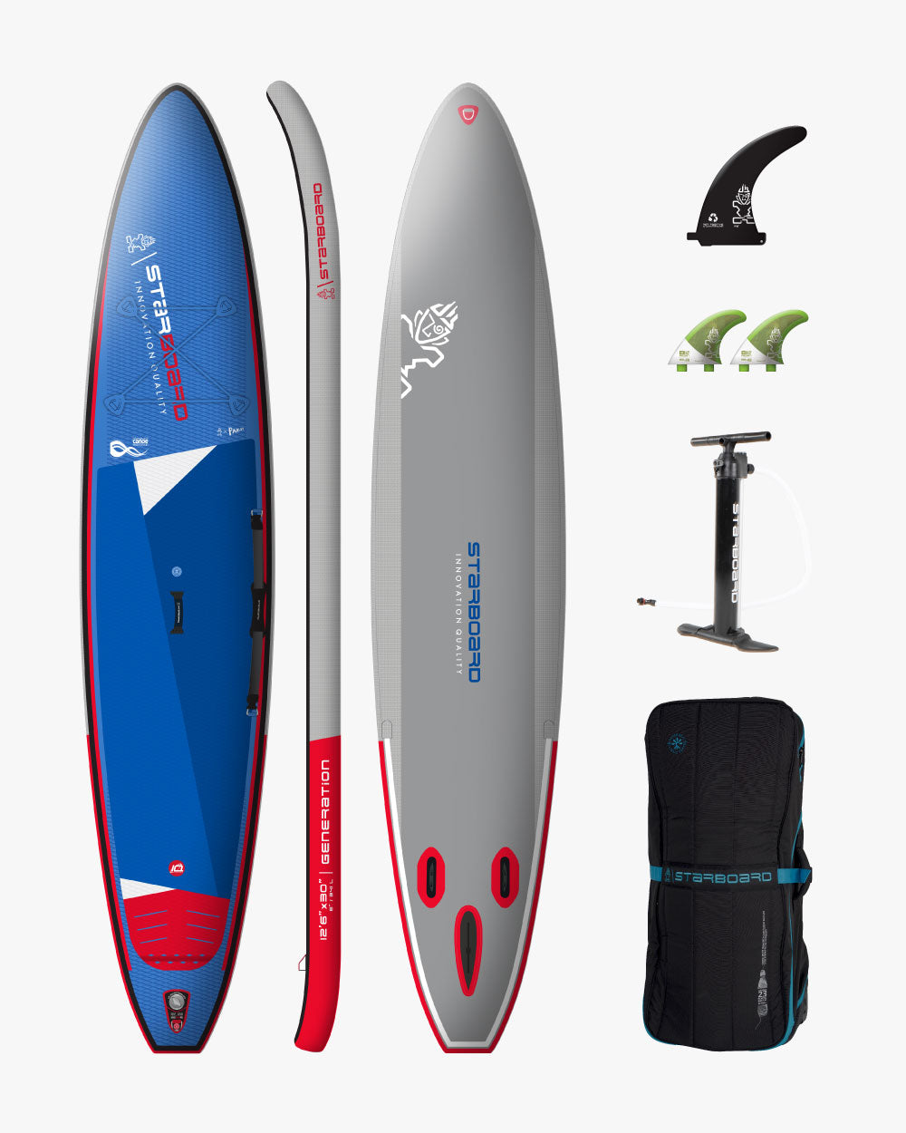 2019 Starboard Discovery 8’6’’ Inflatable Paddle Board in Red Blue White