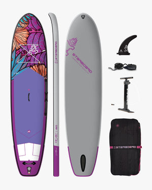2019 Starboard 13’6’’ SUP inflatable paddle board with purple floral design
