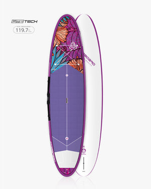 2025 GO Paddleboard: purple and white floral EVA surfboard