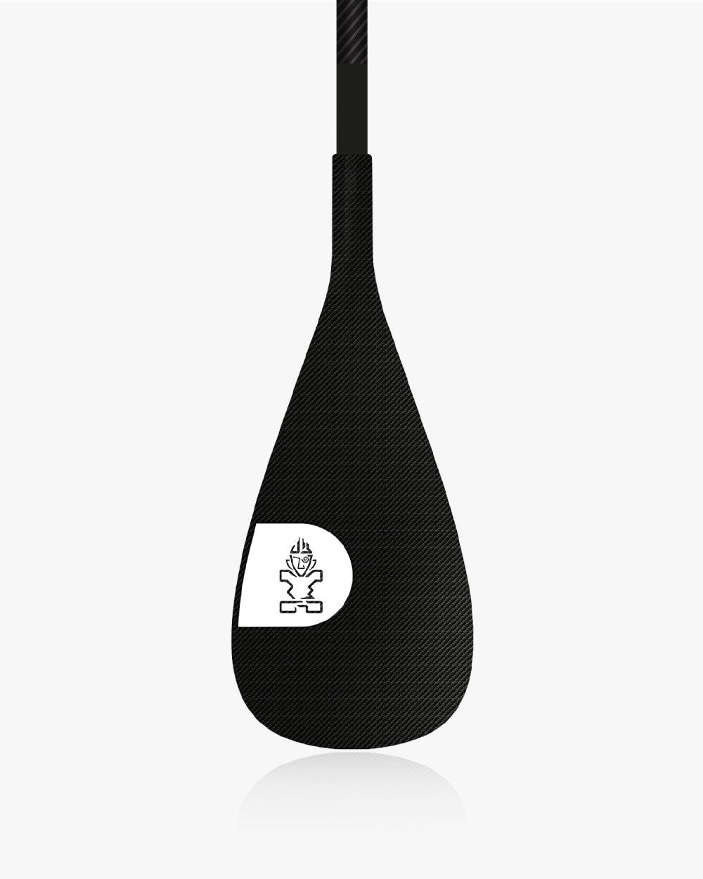 Enduro Carbon Paddle with black blade, white logo, and carbon fiber shaft