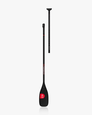 Black Velocity Paddle: adjustable composite with red logo and white text