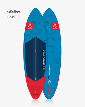2025 Spice Paddleboard: Blue Carbon with Red Accents and Black Grip