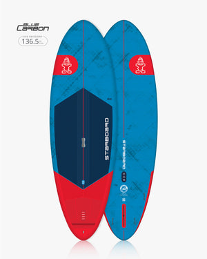 Blue 2025 Wedge Paddleboard: 136.5 cm surfboard with red and navy accents