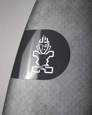 Black and white X-Bat baseball bat with silver grip for TwinFin Paddleboard