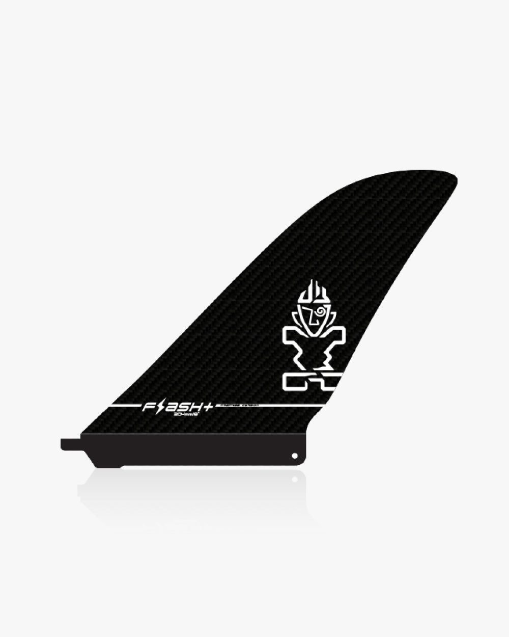 Flash + SUP Fin 204 prepreg carbon fin with shark logo design