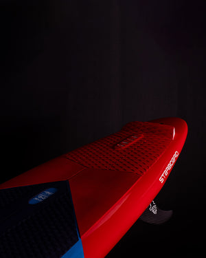 Red 2025 Longboard SUP Starboard Surfboard with Black Grip Tape